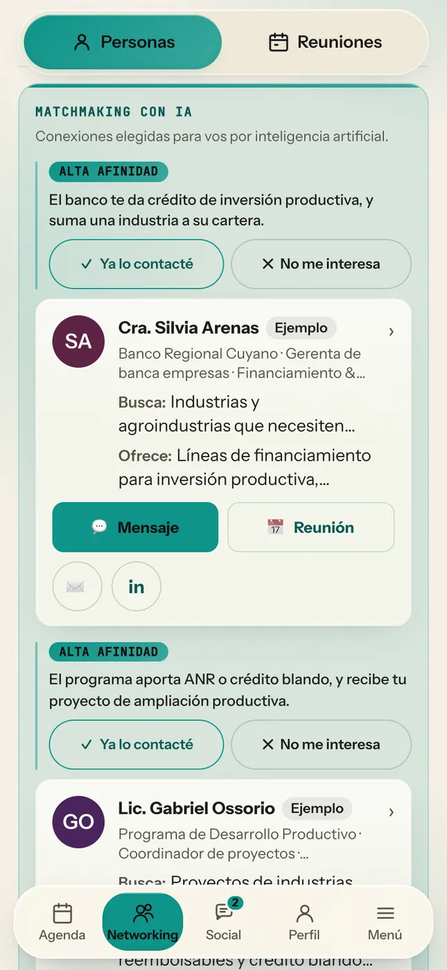 Portal del asistente: Networking