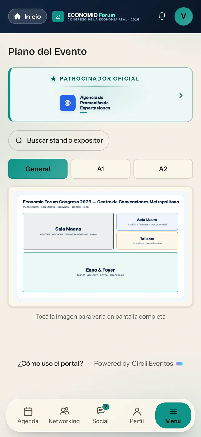 Portal del asistente: Plano